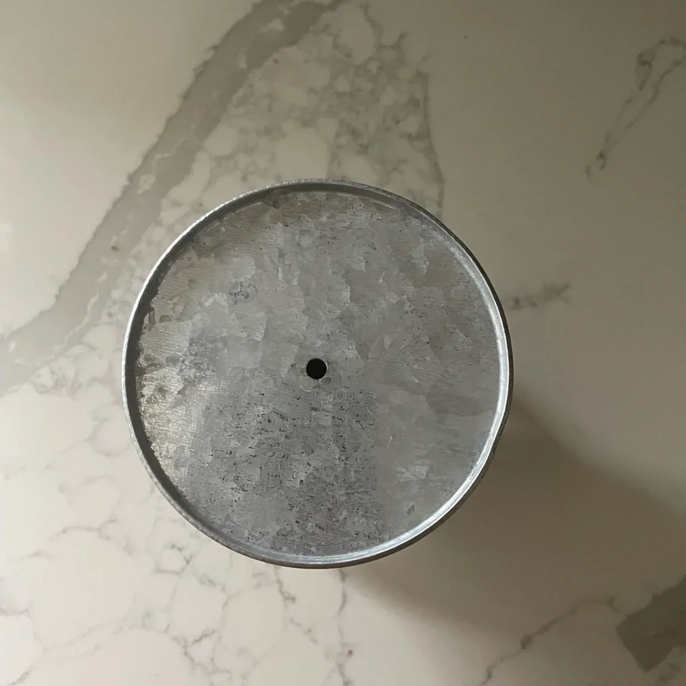 Galvanized Metal Milk Can Trio with Stand - Picture 9 of 13
